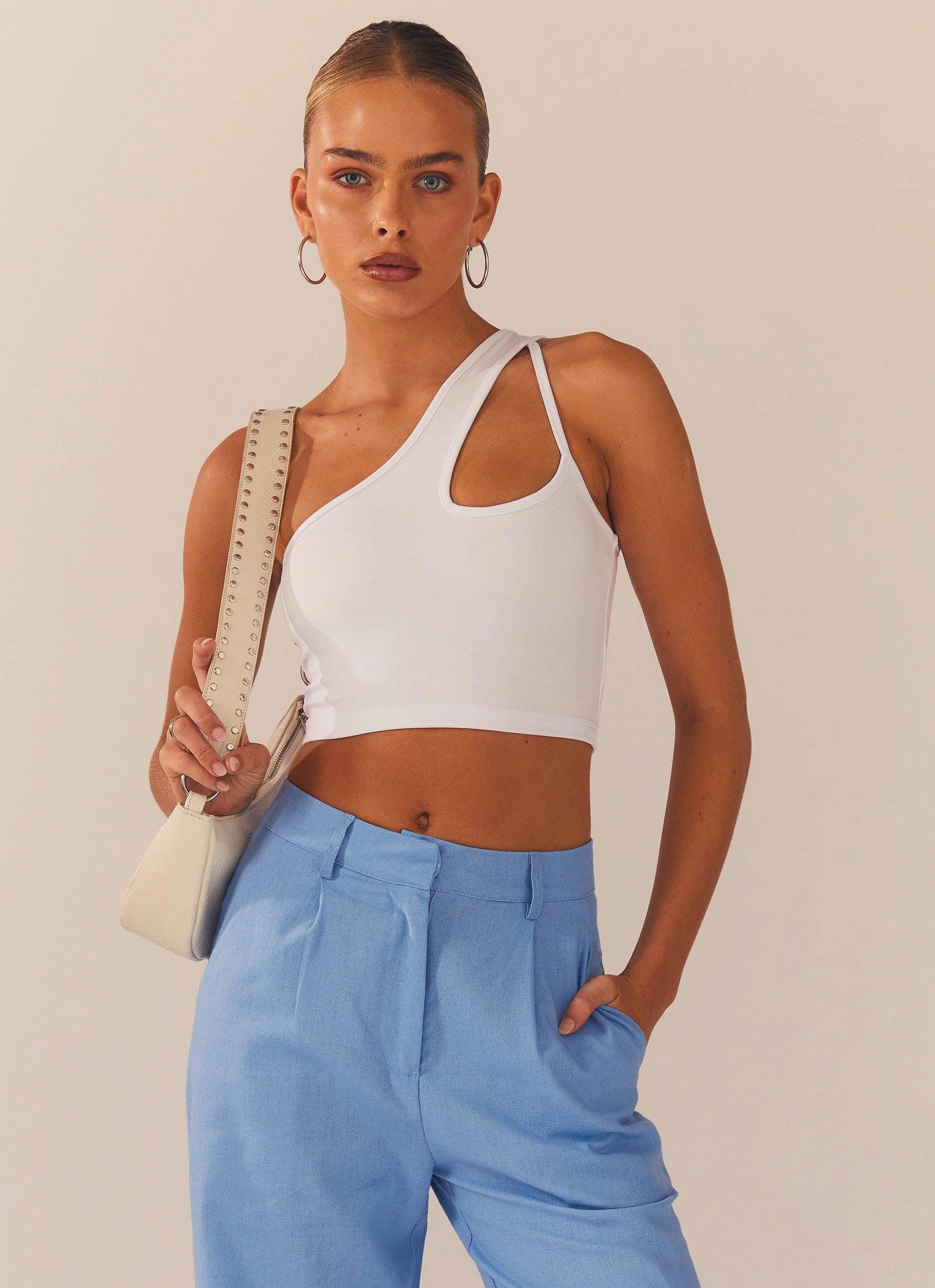 Cedar Crop Top - White Pocket Reinforcement