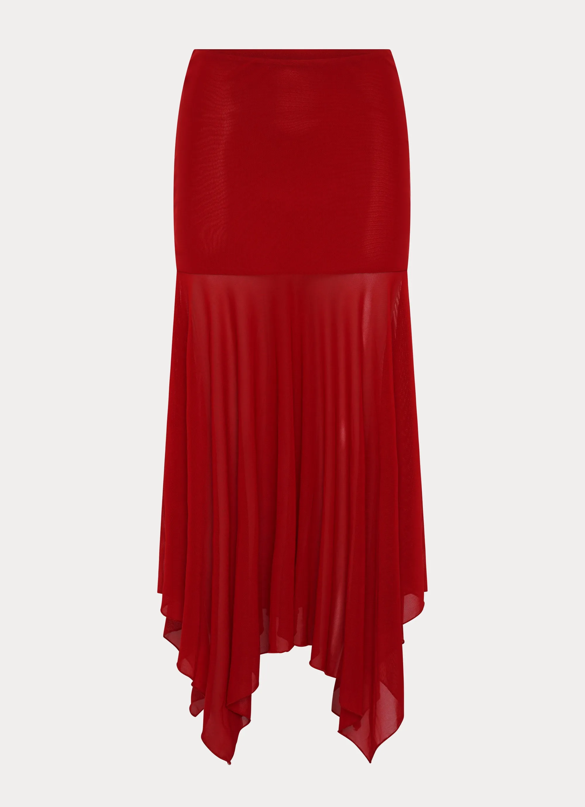 Dionne Maxi Skirt - Red Luxury Finish Ultra Comfort