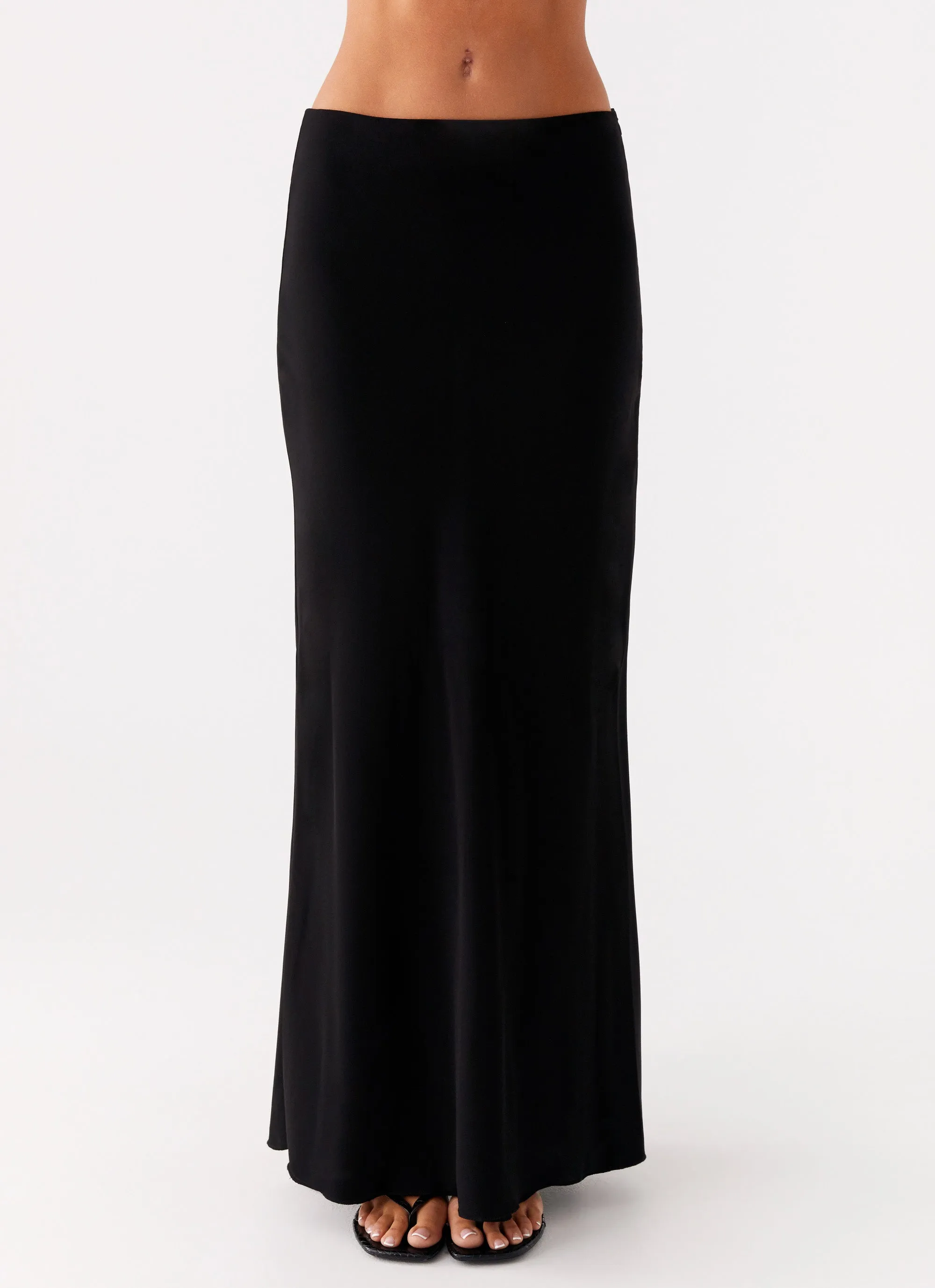 Signature Line Michaella Chiffon Maxi Skirt - Black