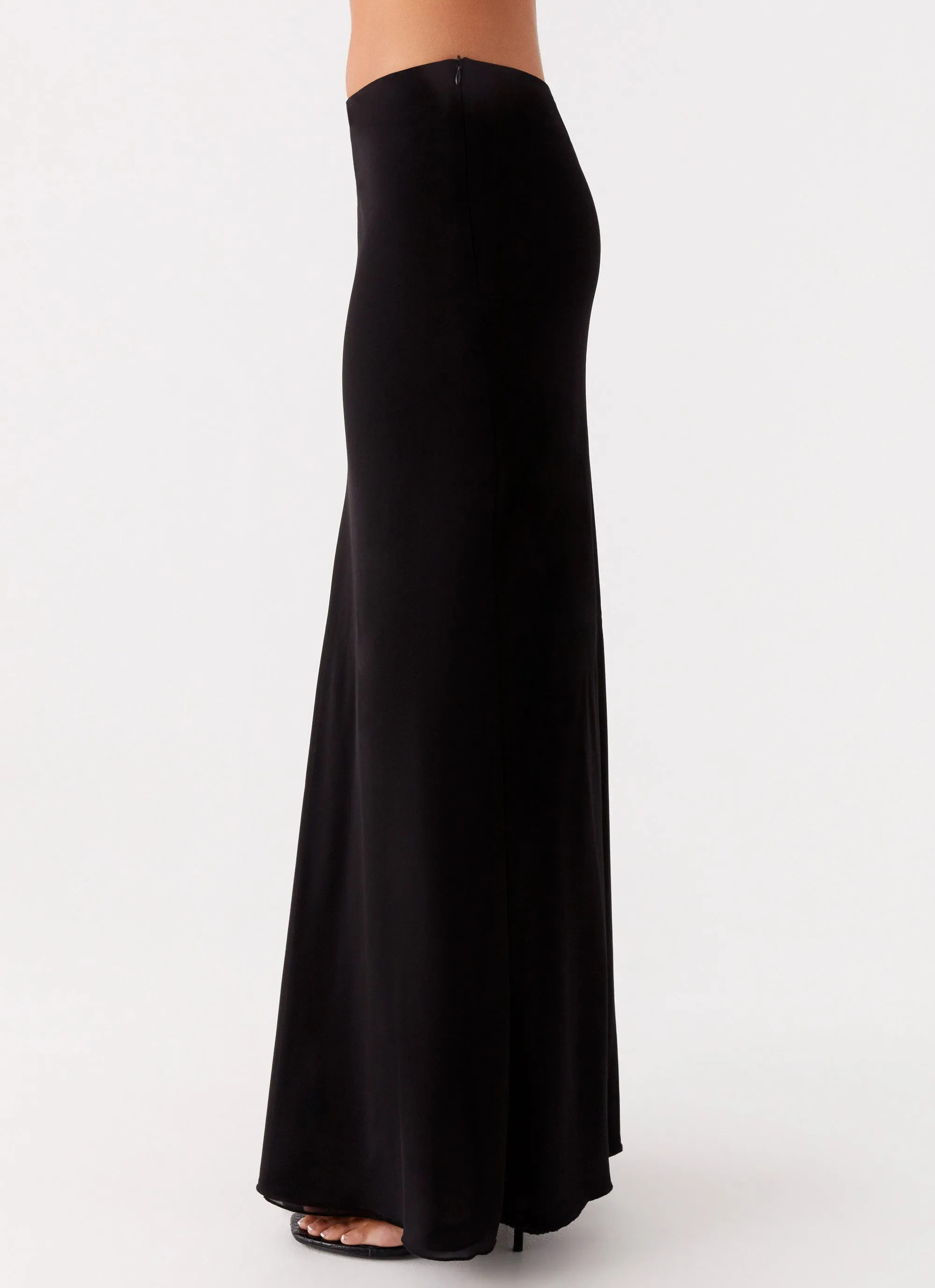 Fresh Style Michaella Chiffon Maxi Skirt - Black