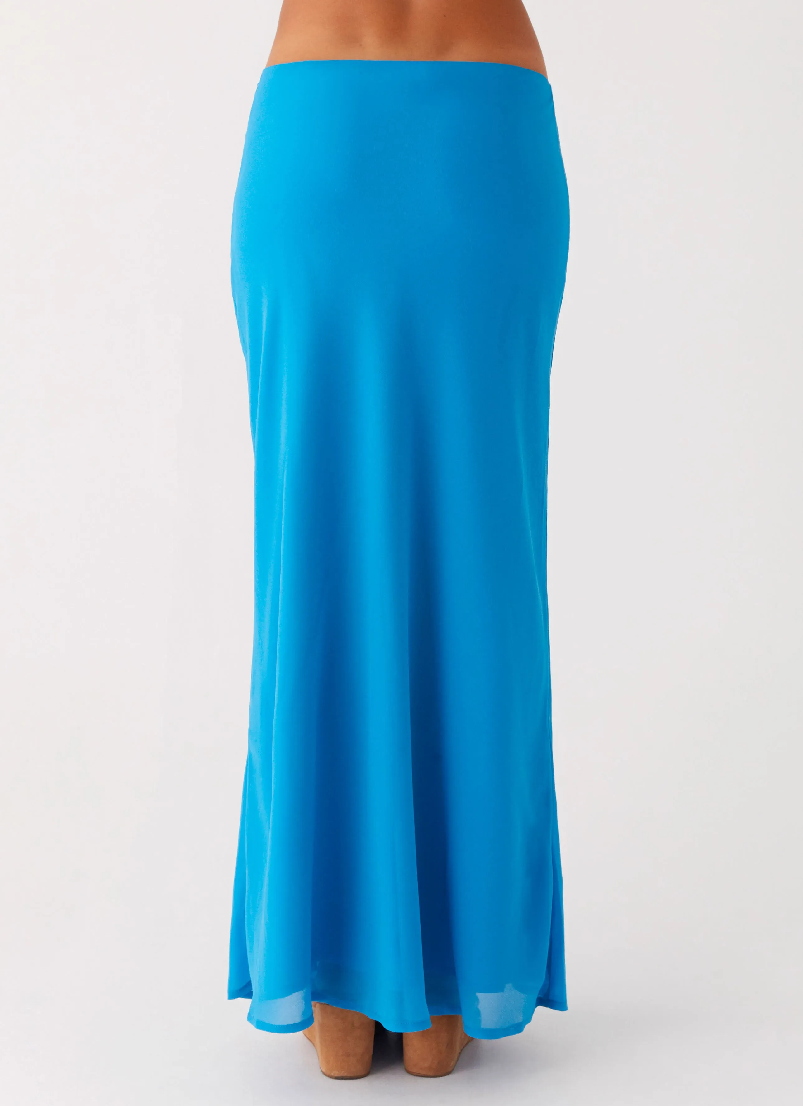 Polished Look Another Life Chiffon Maxi Skirt - Turquoise