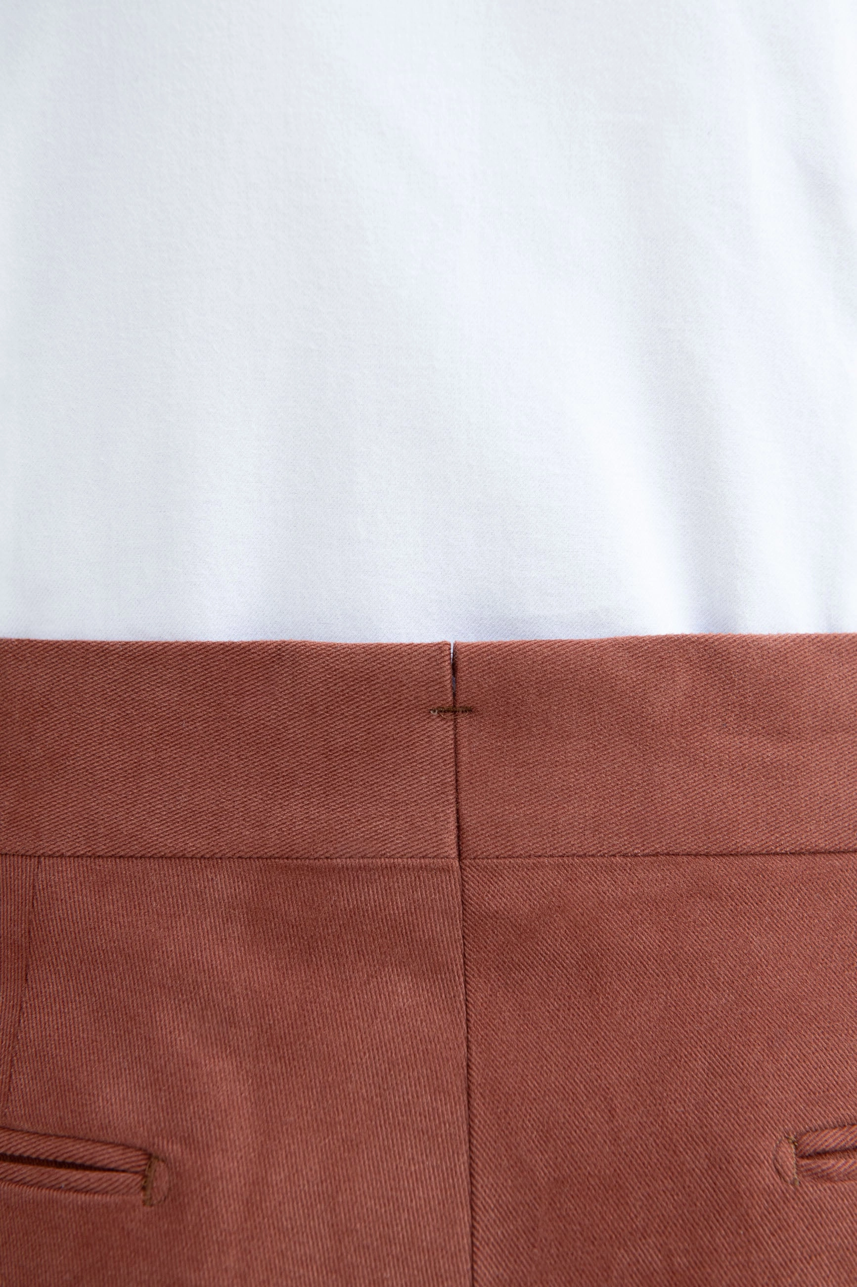 Brick cotton trousers "Soragna Capsule Collection" - Made in Italy