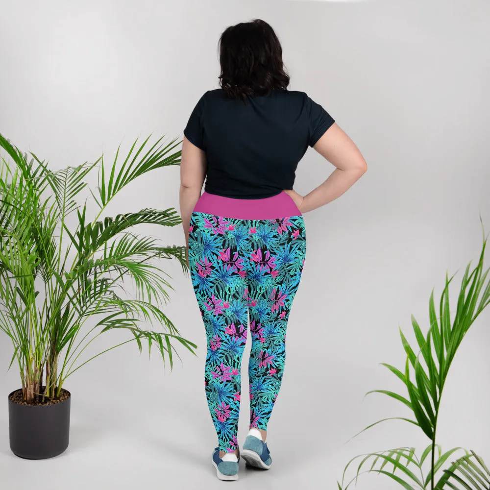 Bright Jungle Plus Size Leggings