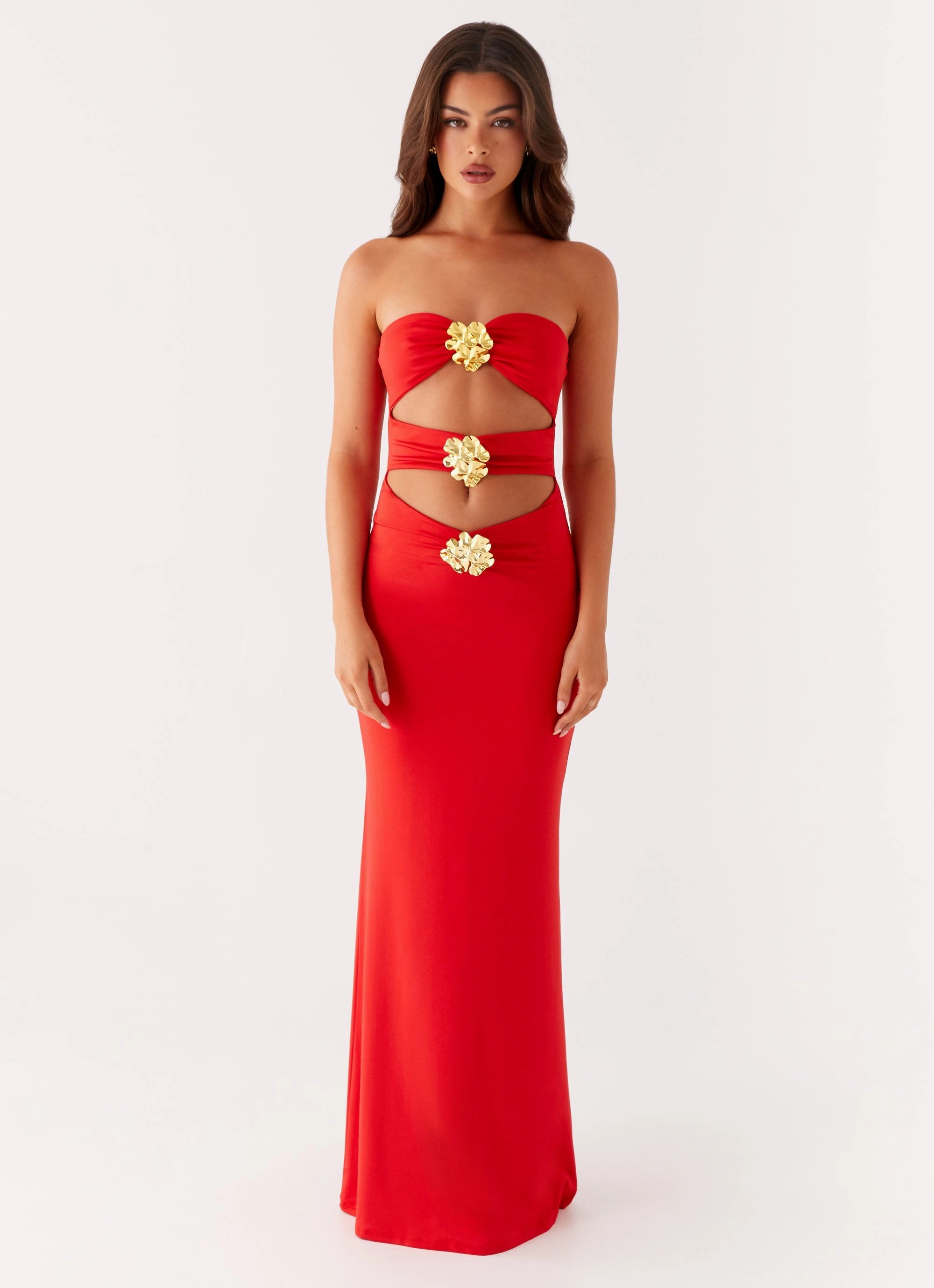 Raye Maxi Dress - Tangerine Side-Zip Machine-washable