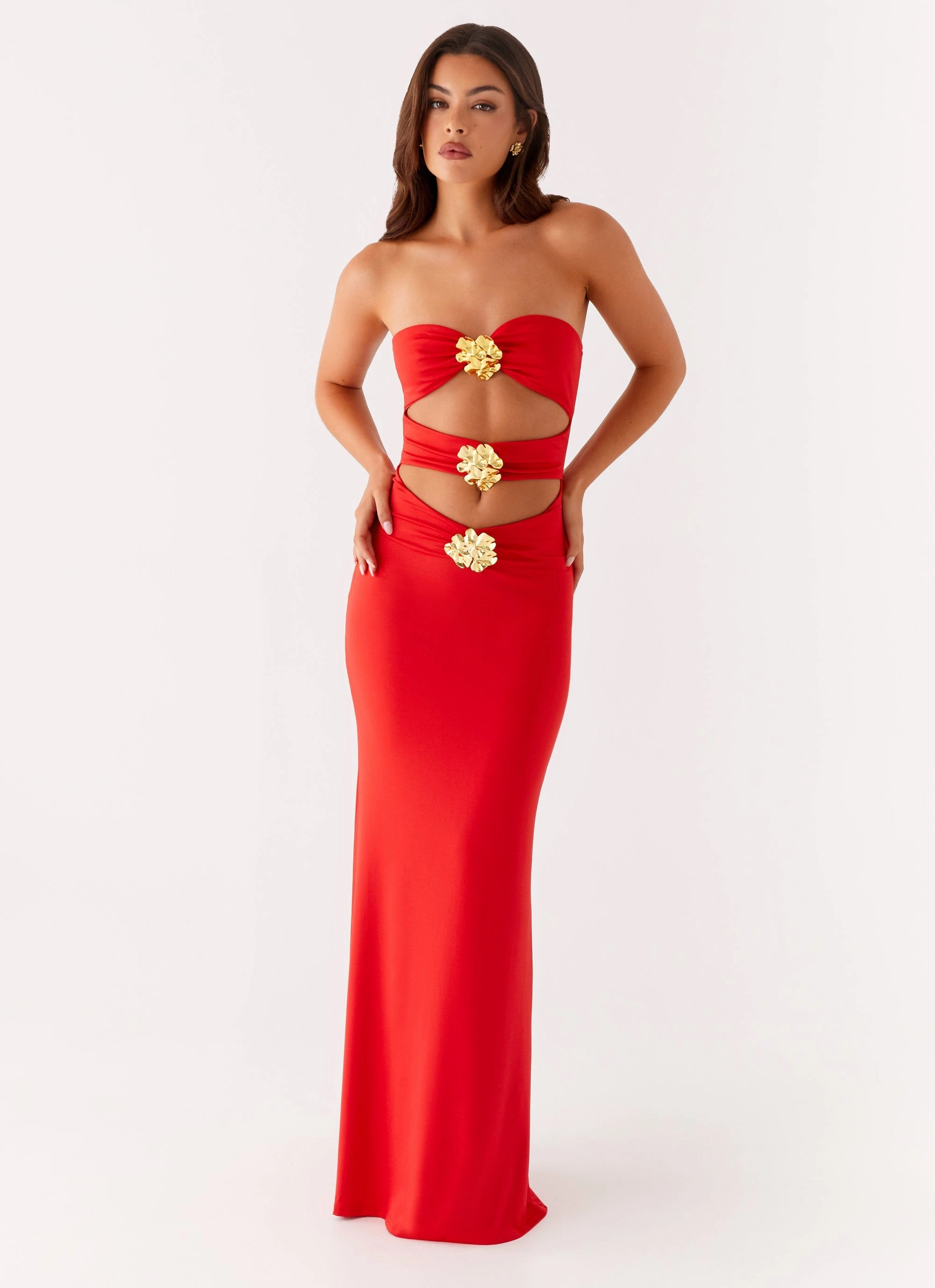 Raye Maxi Dress - Tangerine Happy Glow