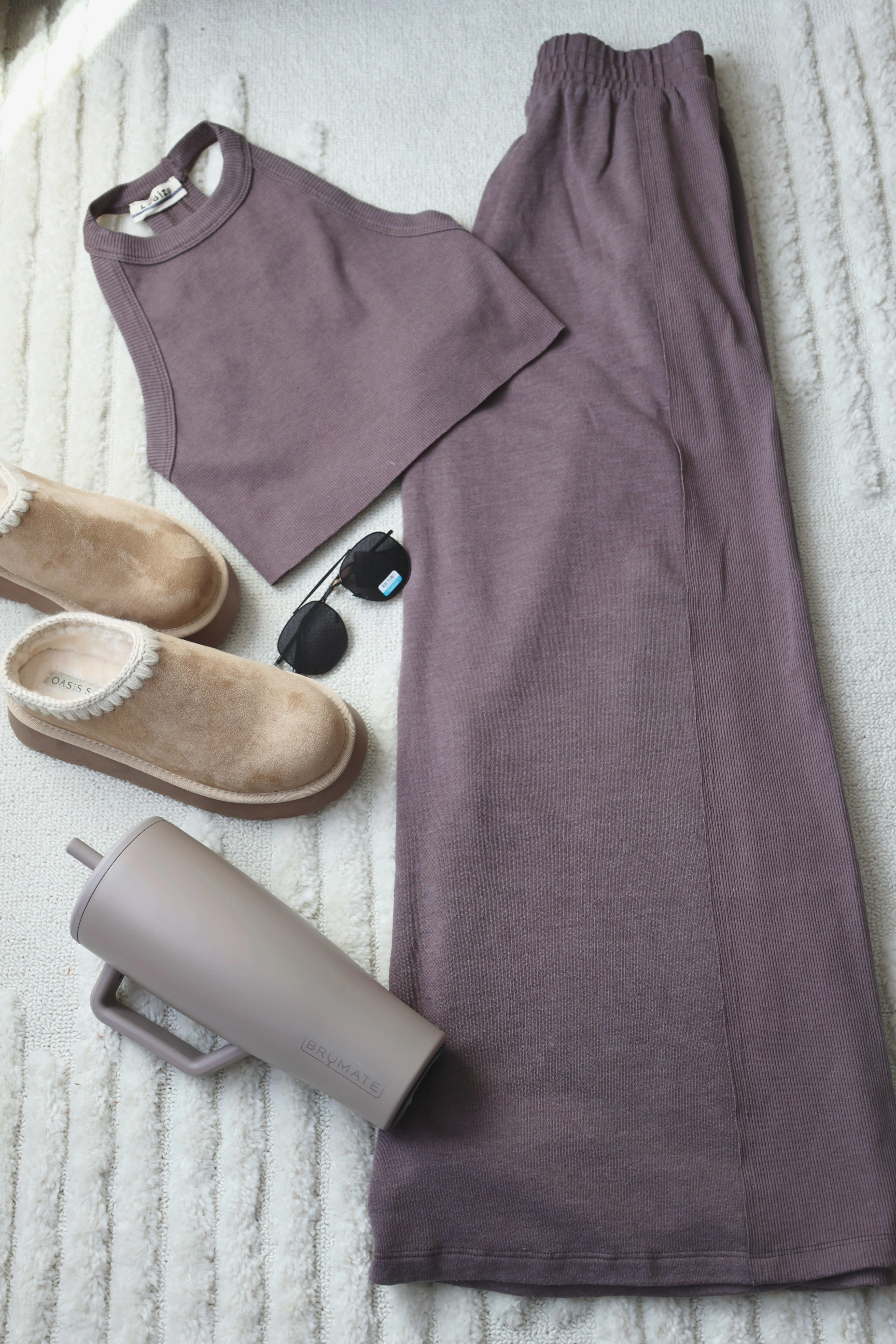 LatticeKnit Britney Set- Stone