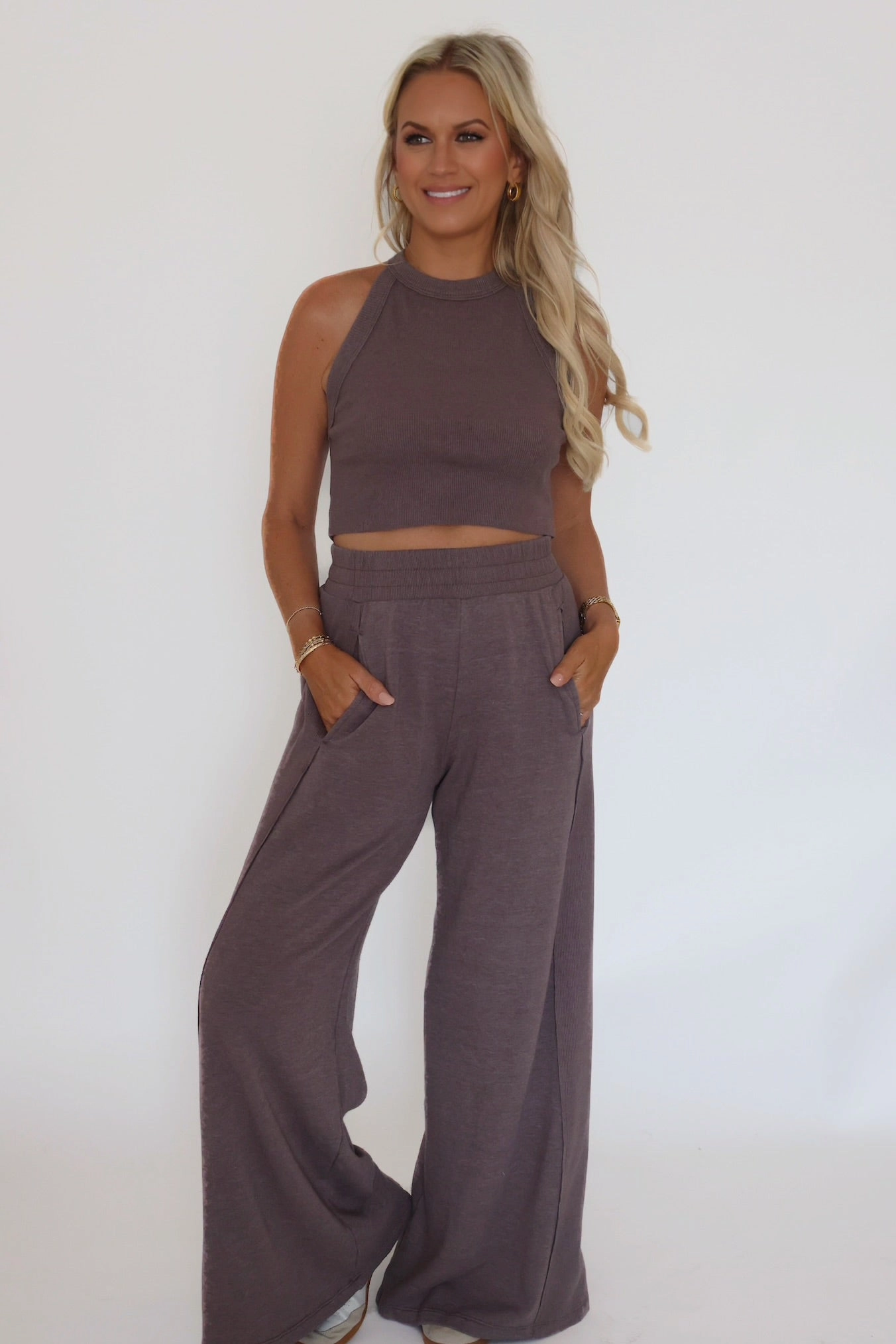 Britney Set- Stone FlexibleWaistband