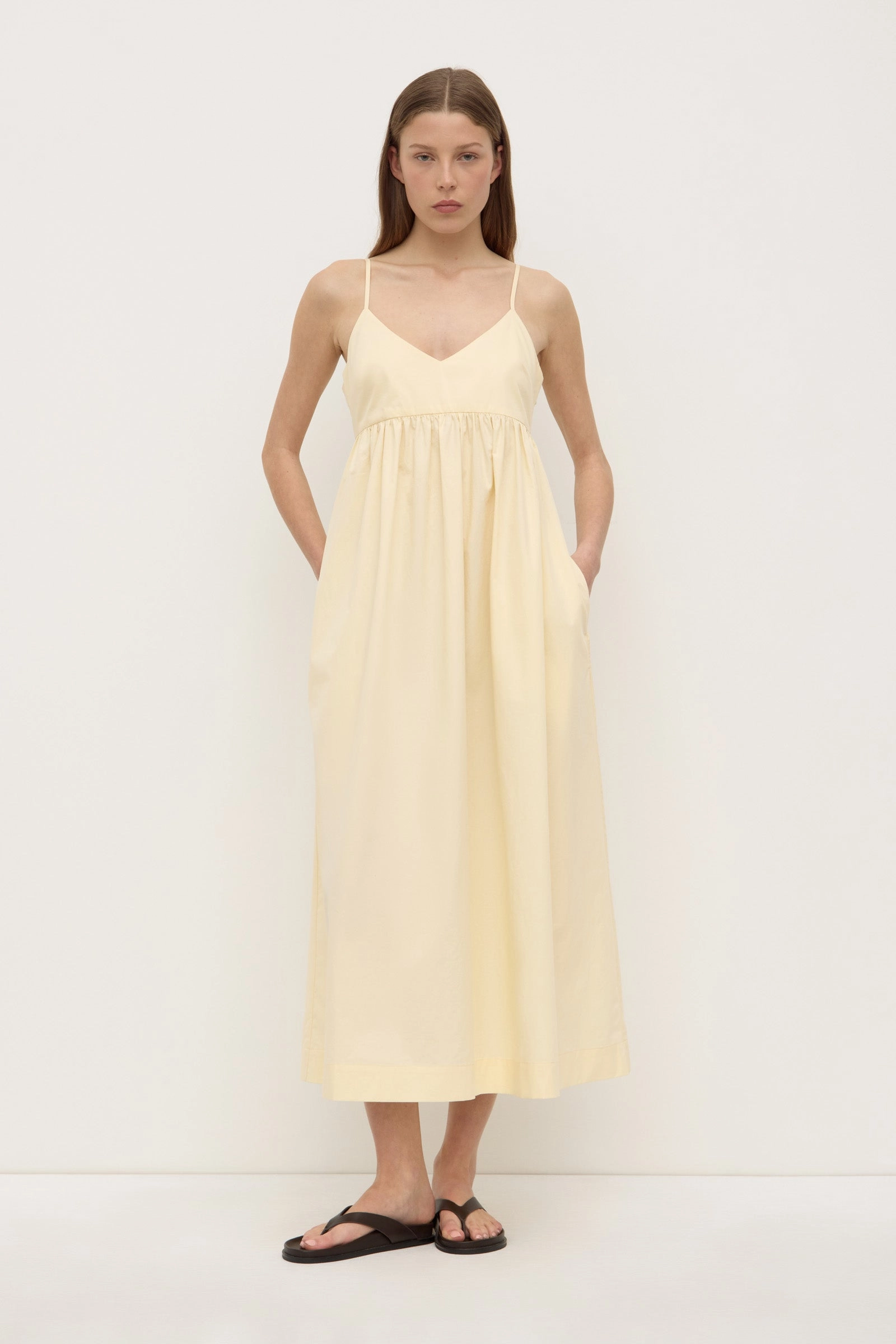 Light Motion Mood Comfort Bronte Poplin Midi Dress