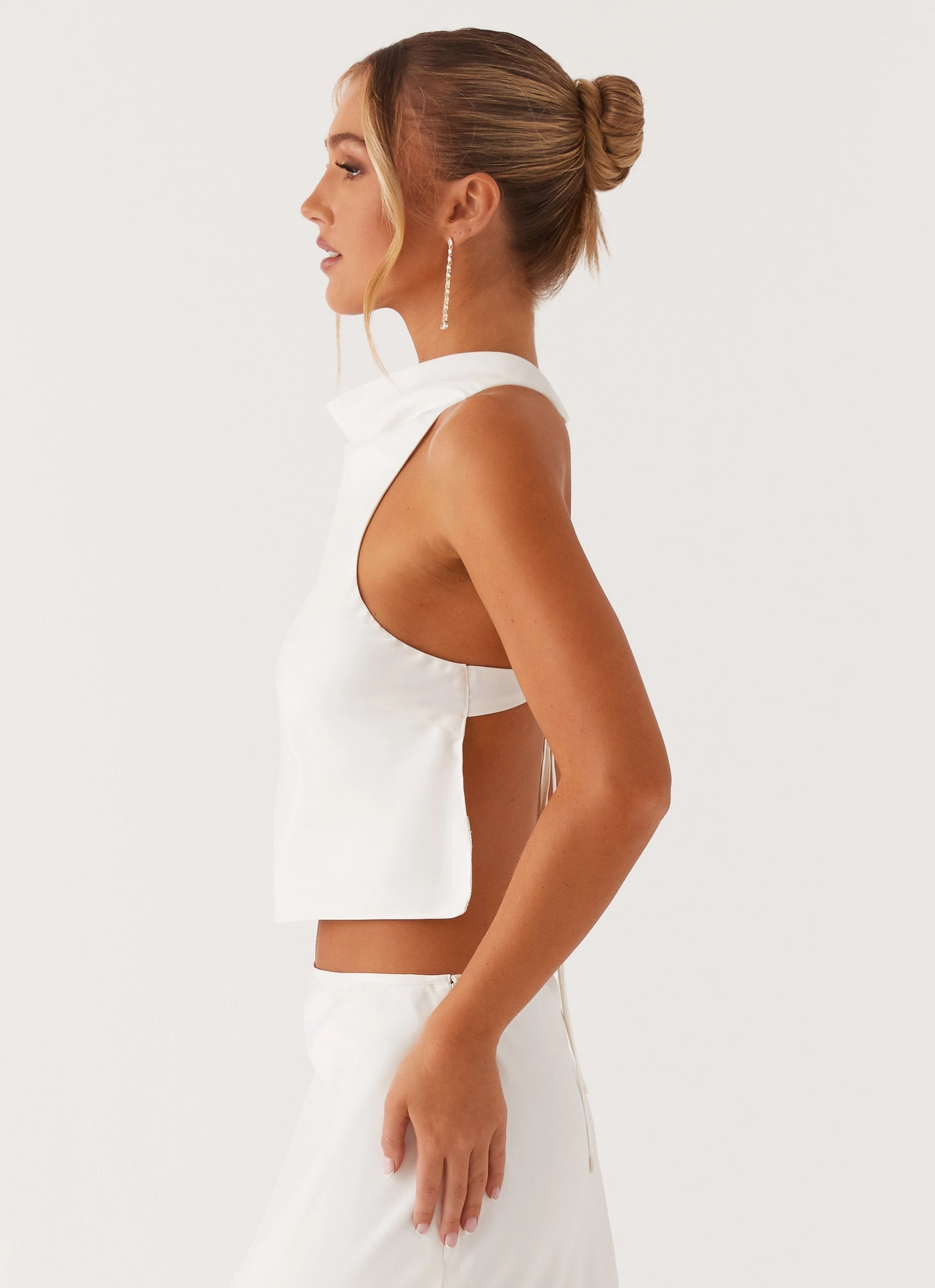 Cooling Technology Brookie Satin Top - White