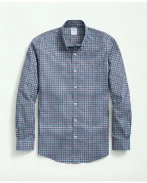 Brooks Brothers Men's Big & Tall Stretch Supima Cotton Non-Iron Twill Polo Button Down Collar Light Blue
