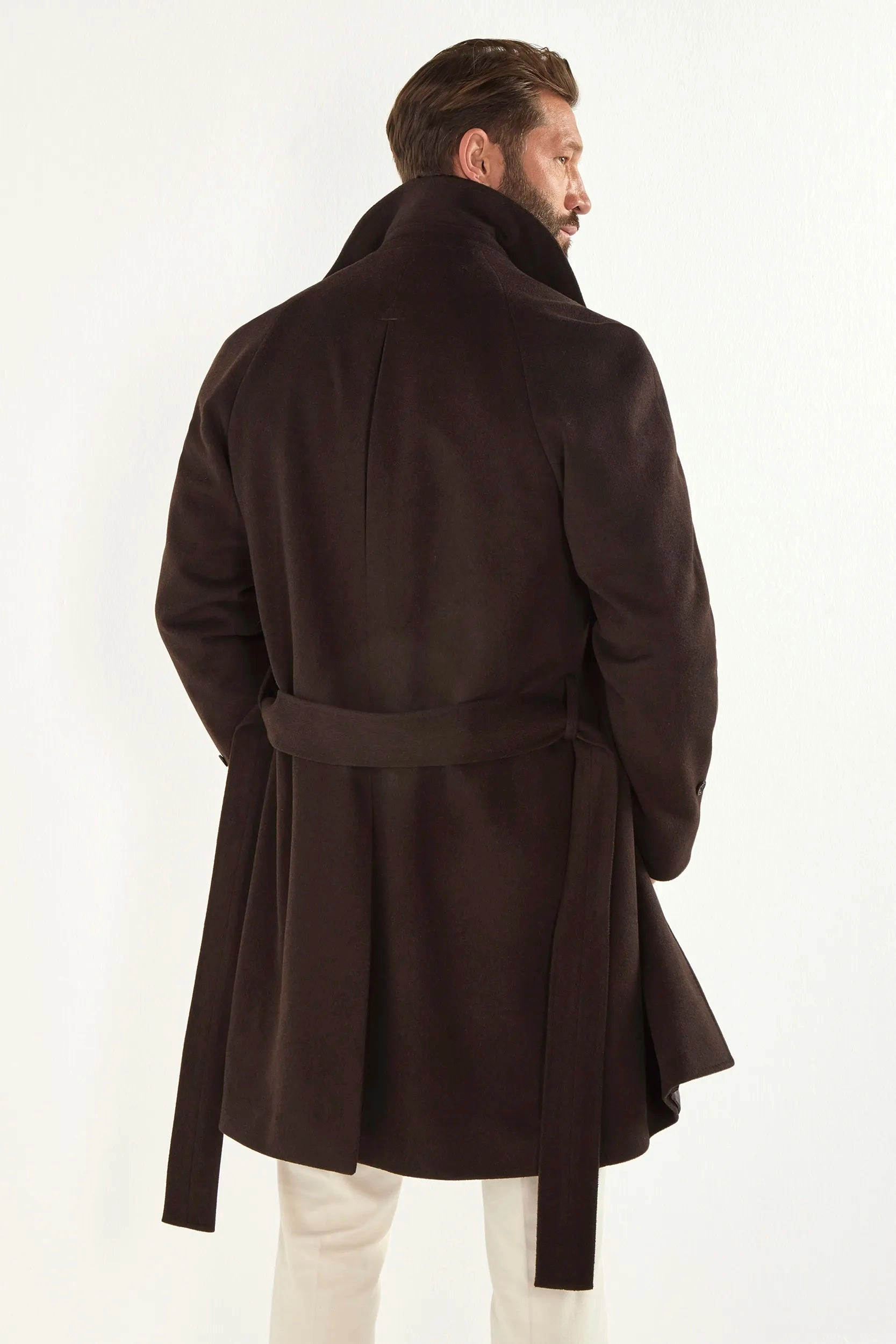 Brown raglan coat - Made in Italy