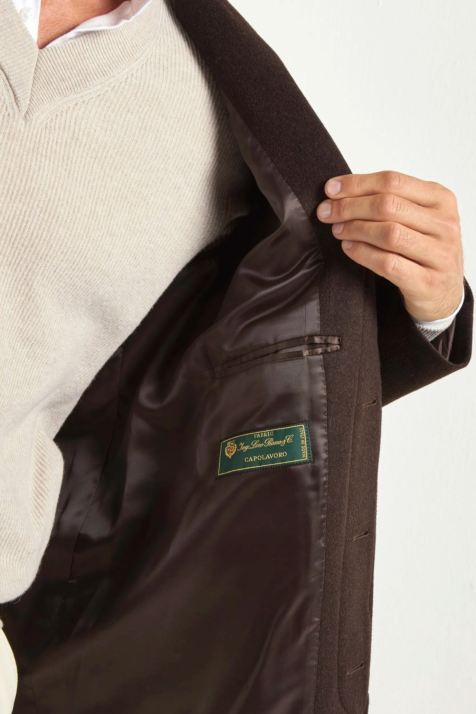 Brown raglan coat - Made in Italy