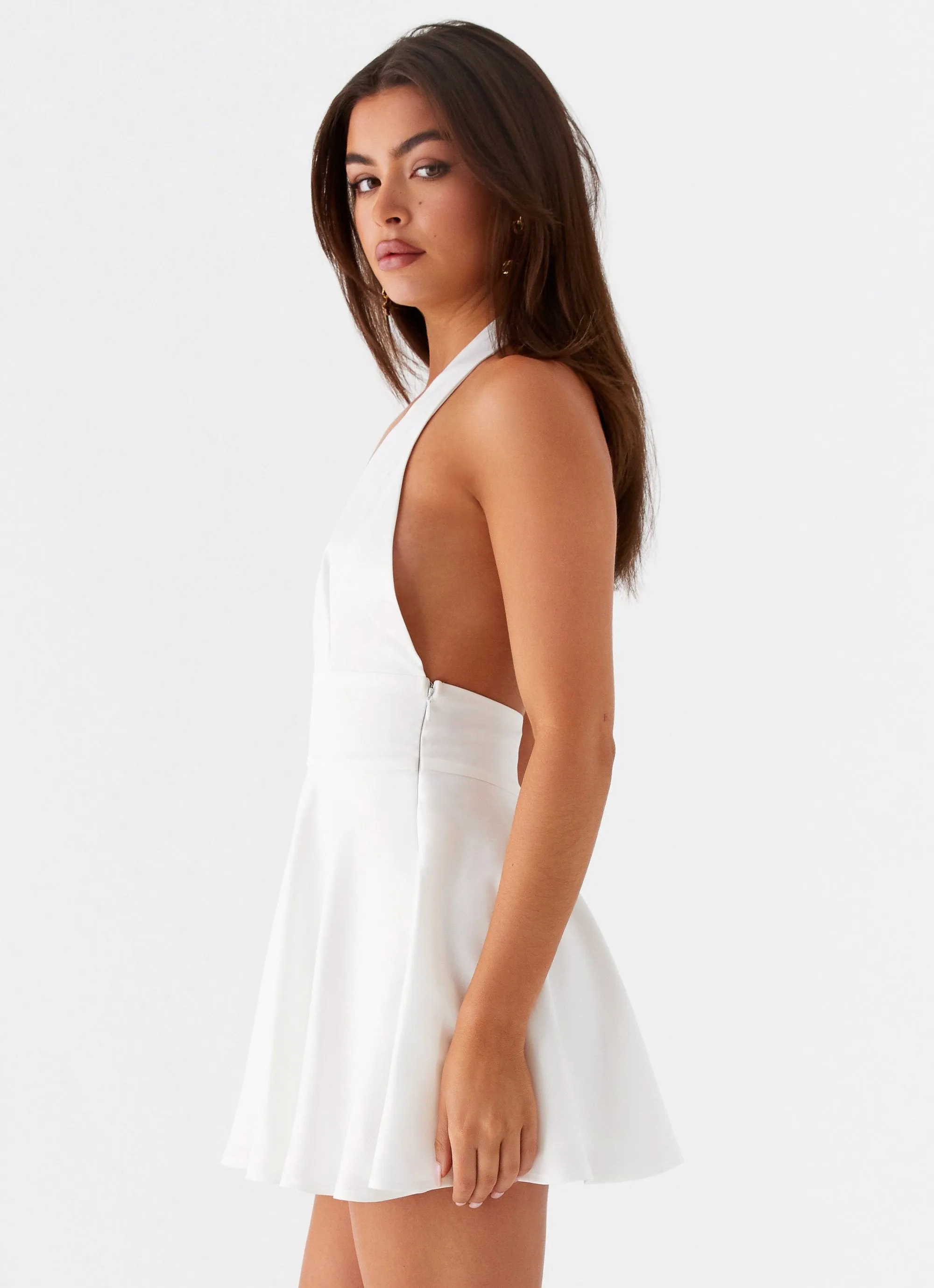 Relaxed Silhouette Peppermint Mini Dress - White
