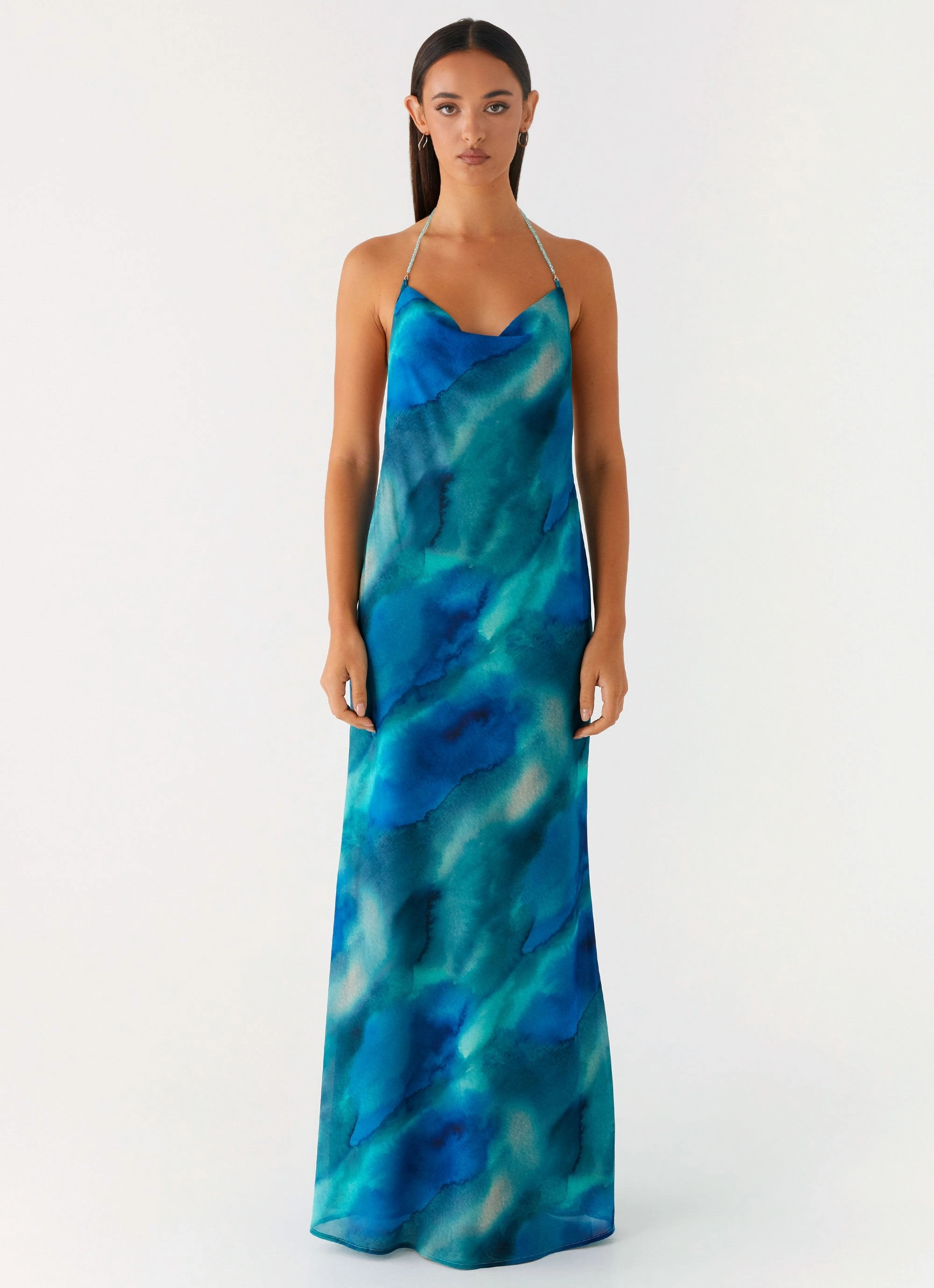 Young Edge Journey Maxi Dress - Blue Tie Dye