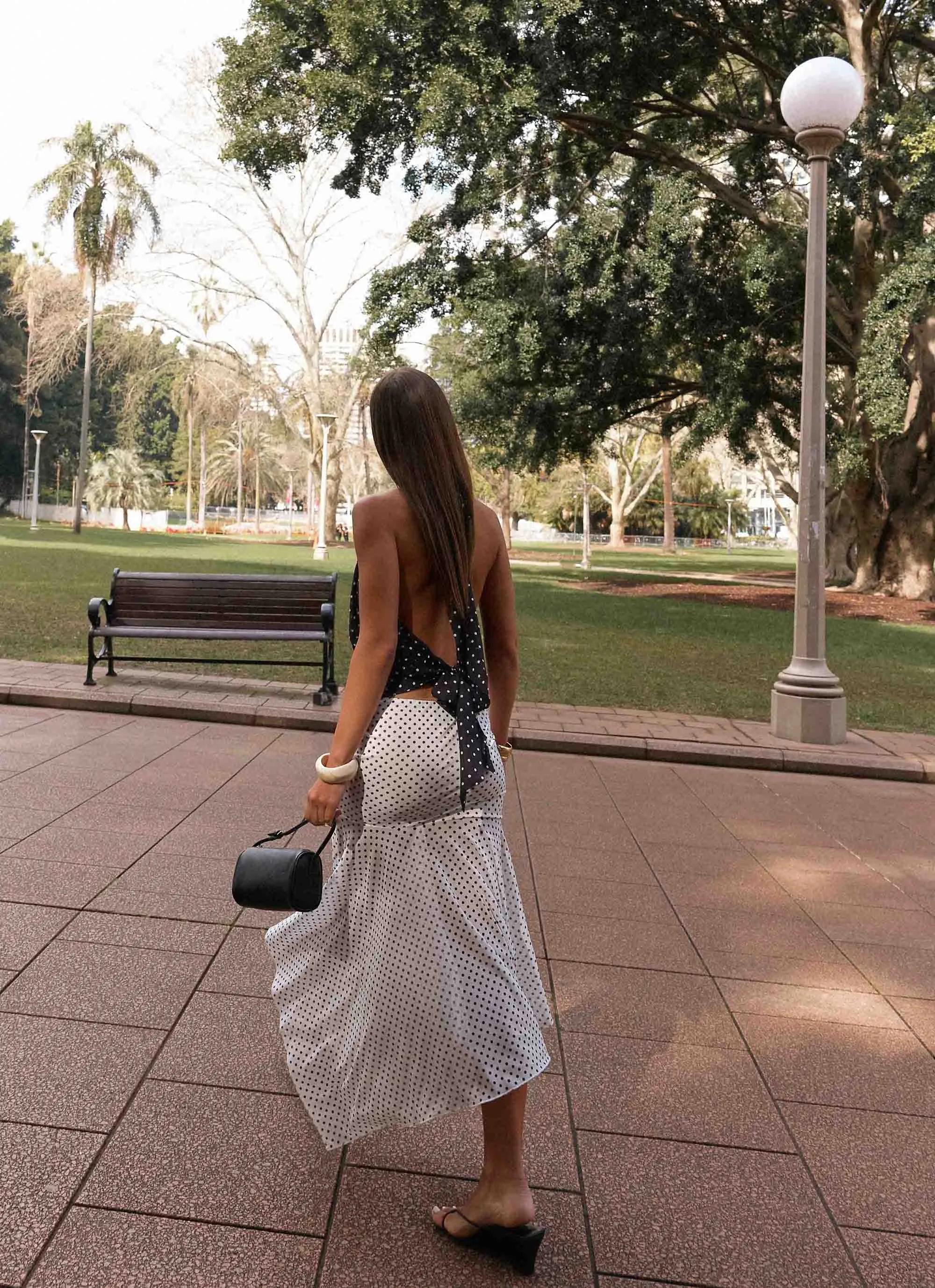 Fresh Fit Buffy Maxi Skirt - White Polkadot