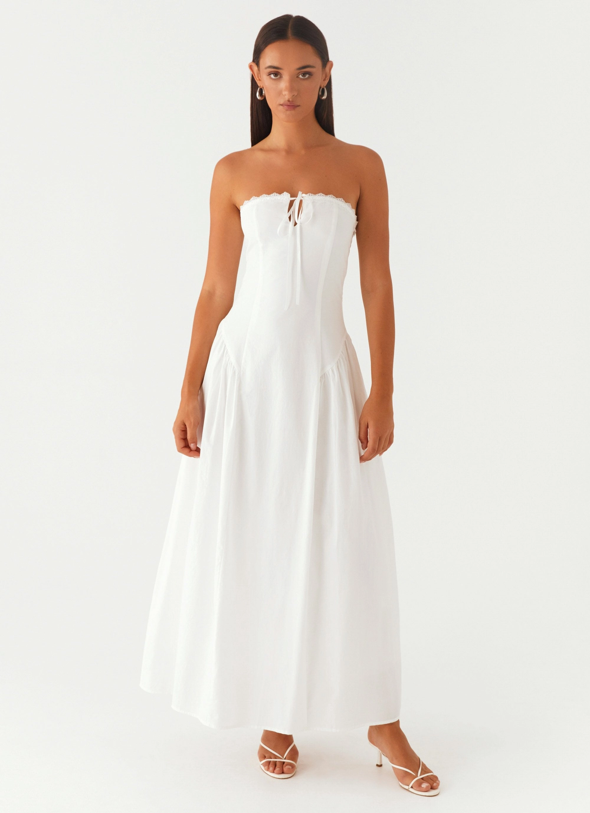 Collared Burleigh Maxi Dress - Ivory