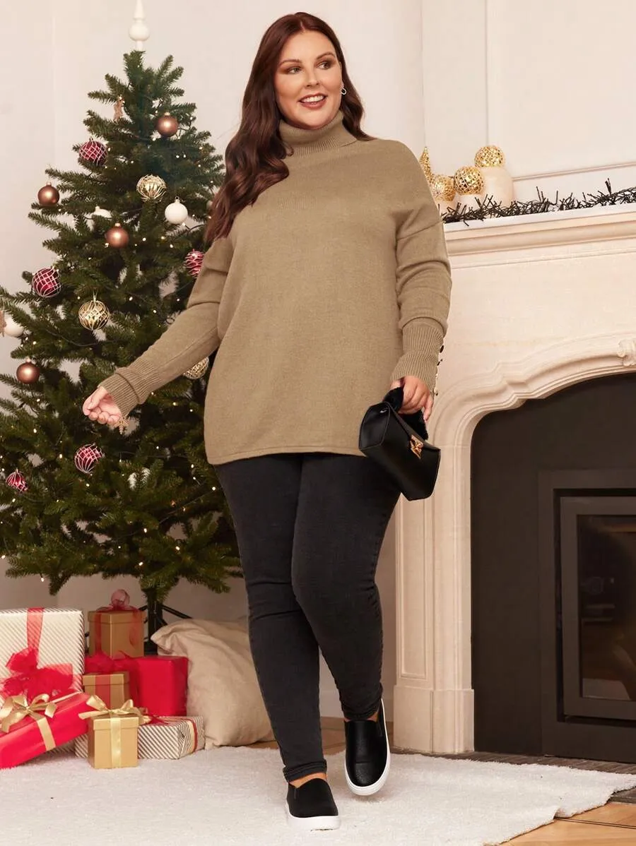 Button Detail Elegant Sweater