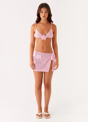 Palazzo Crochet Wrap Skirt - Pink Core Collection Subtle Look