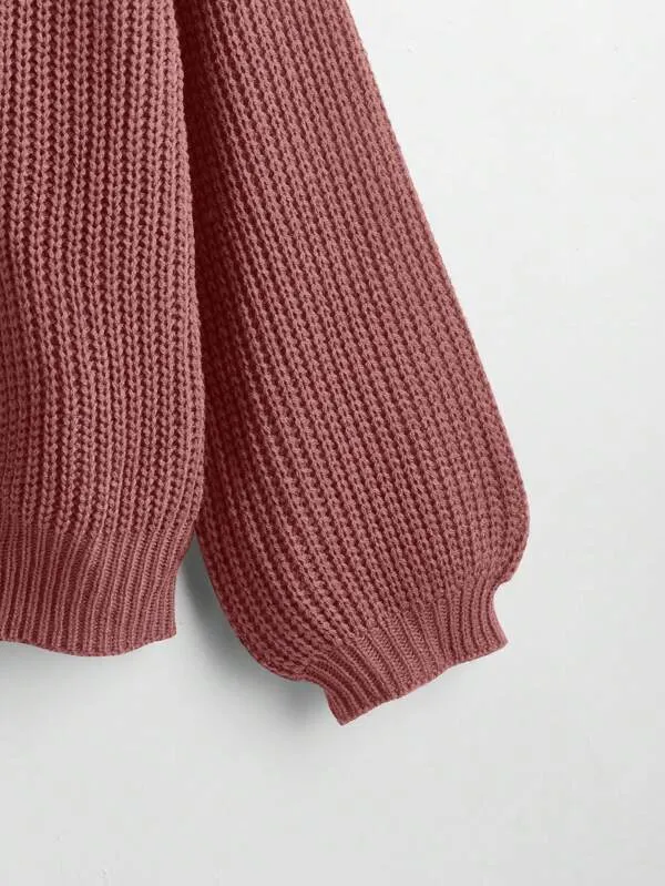 Button Up Design Cardigan Sweater