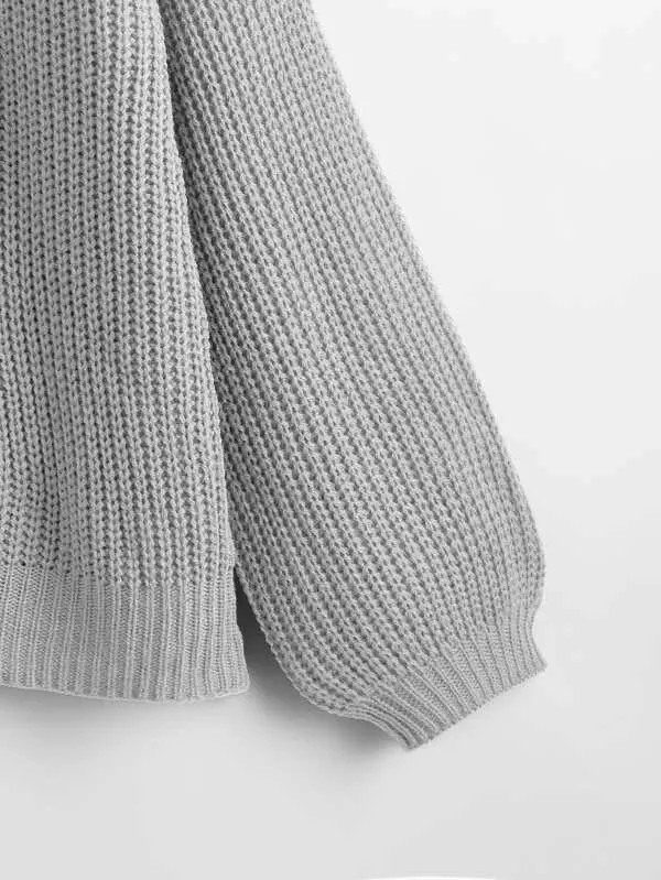 Button Up Design Cardigan Sweater