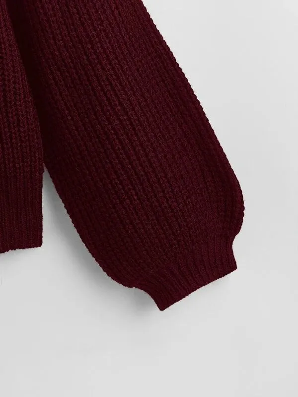 Button Up Design Cardigan Sweater