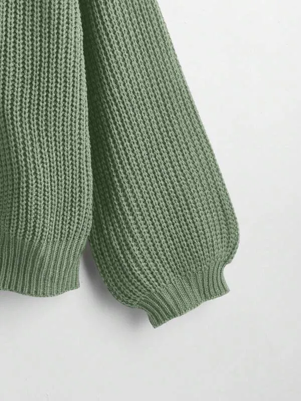 Button Up Design Cardigan Sweater