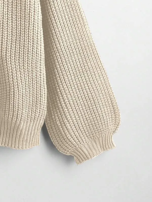 Button Up Design Cardigan Sweater
