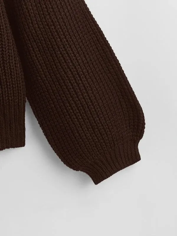 Button Up Design Cardigan Sweater