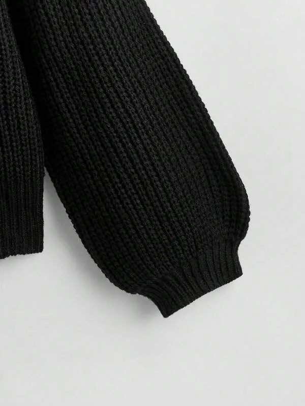 Button Up Design Cardigan Sweater