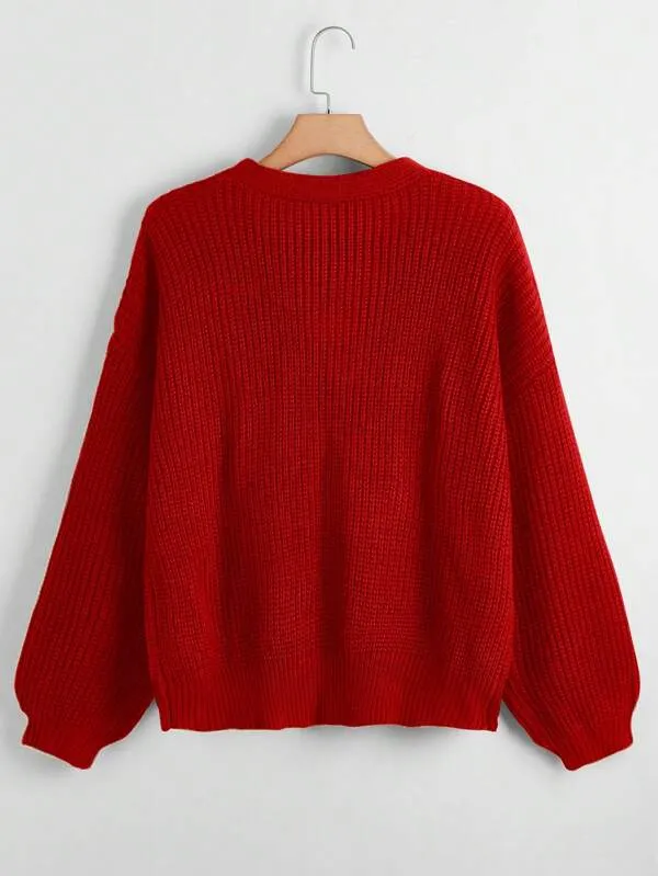 Button Up Design Cardigan Sweater
