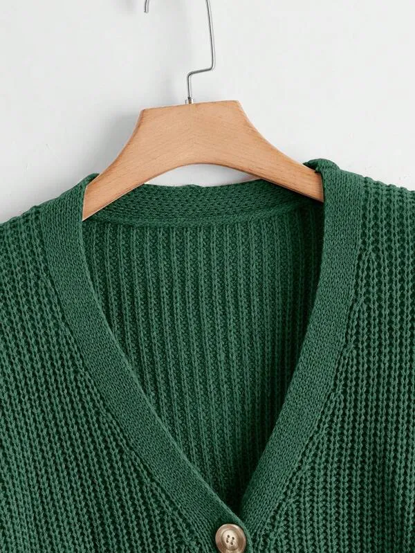 Button Up Design Cardigan Sweater