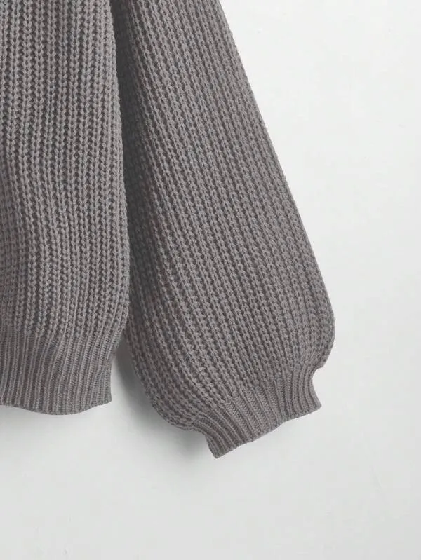 Button Up Design Cardigan Sweater