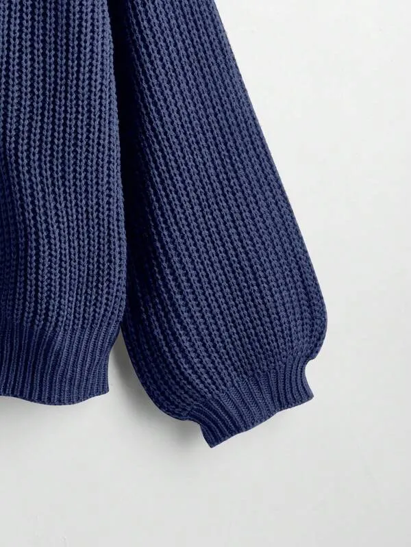 Button Up Design Cardigan Sweater