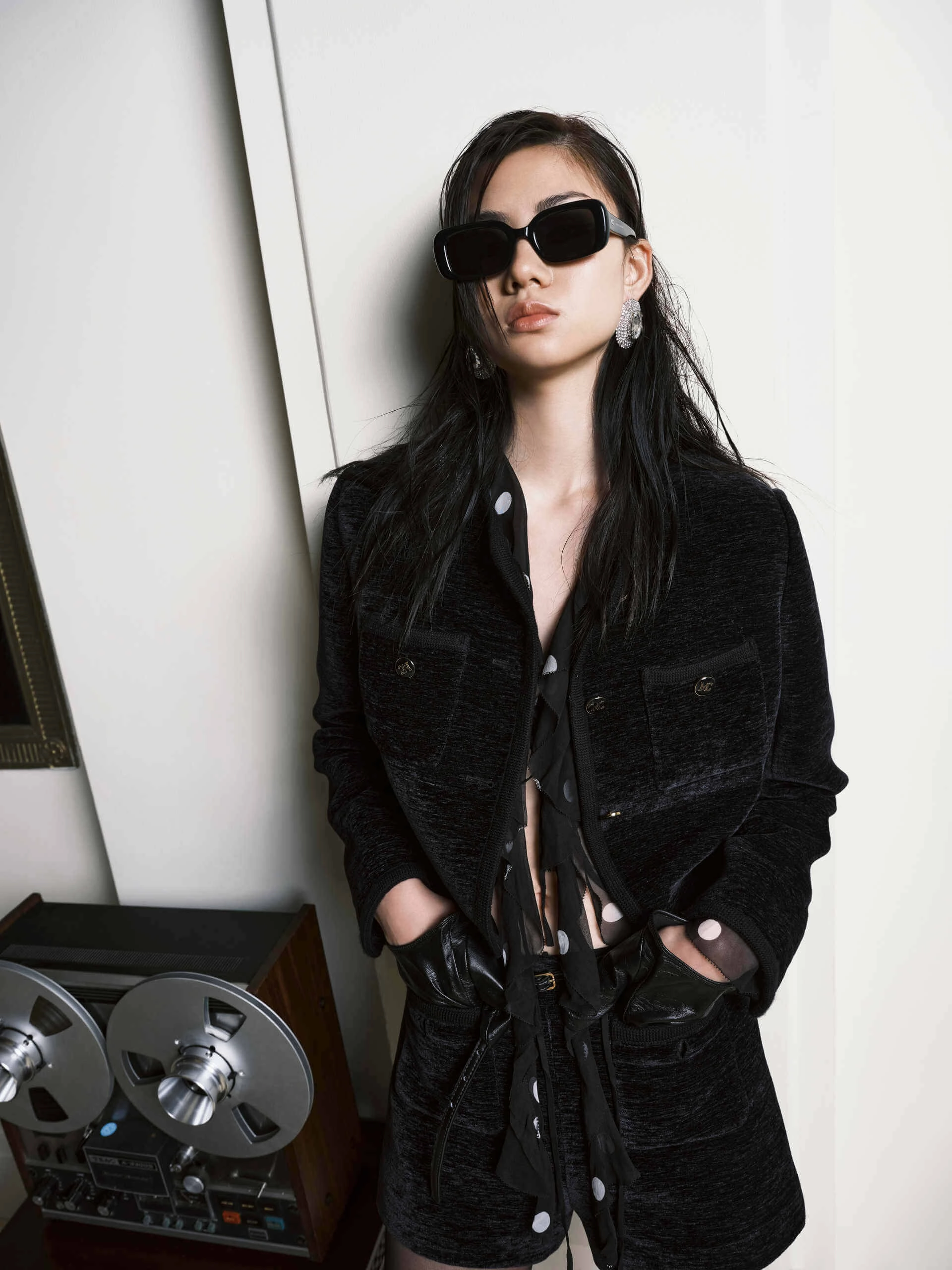 Button Closure Chenille Jacket