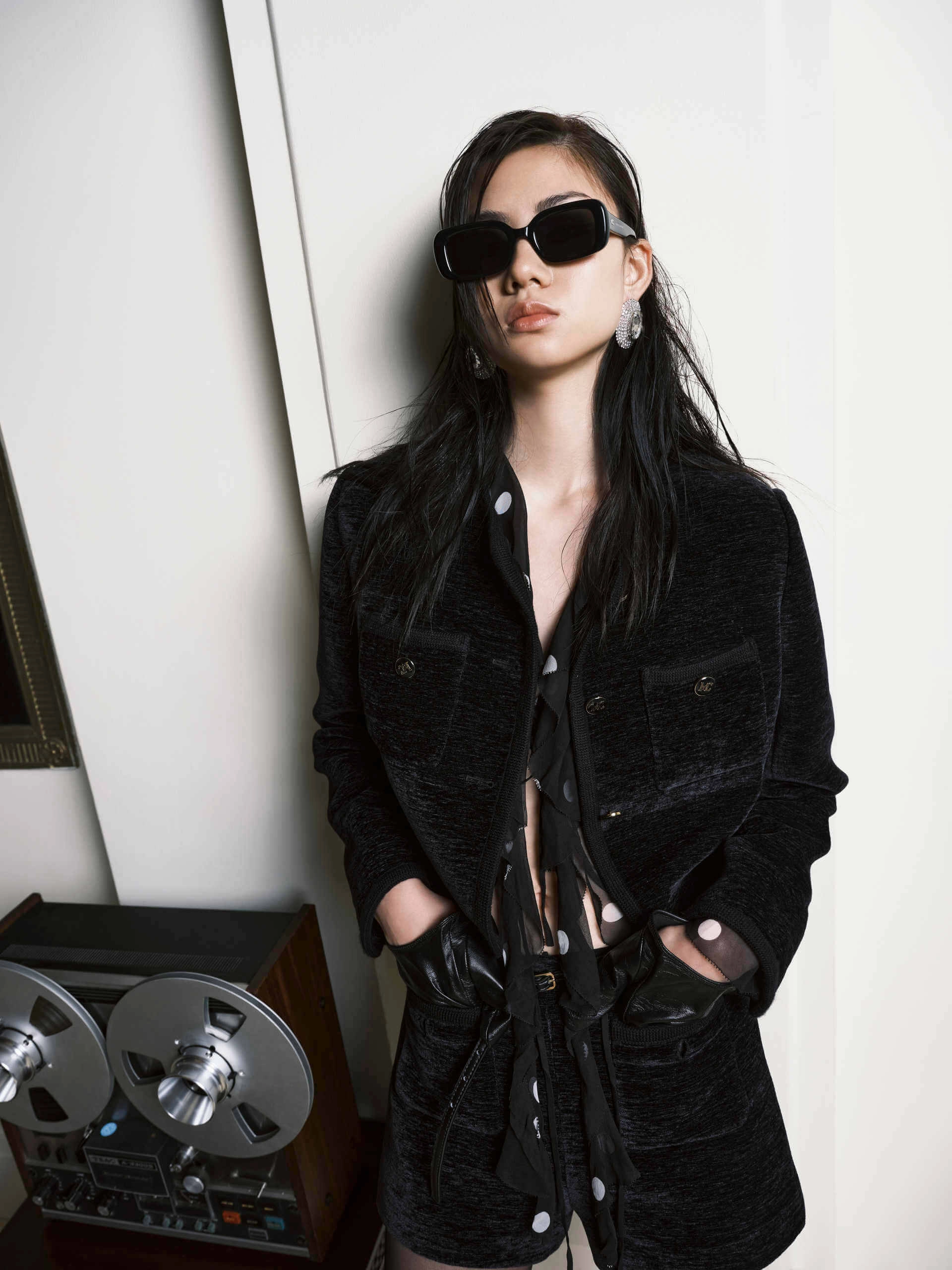 Button Closure Chenille Jacket