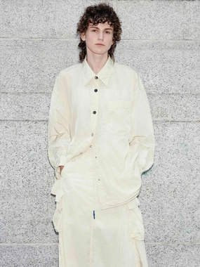 Button Closure Shirt Jacket