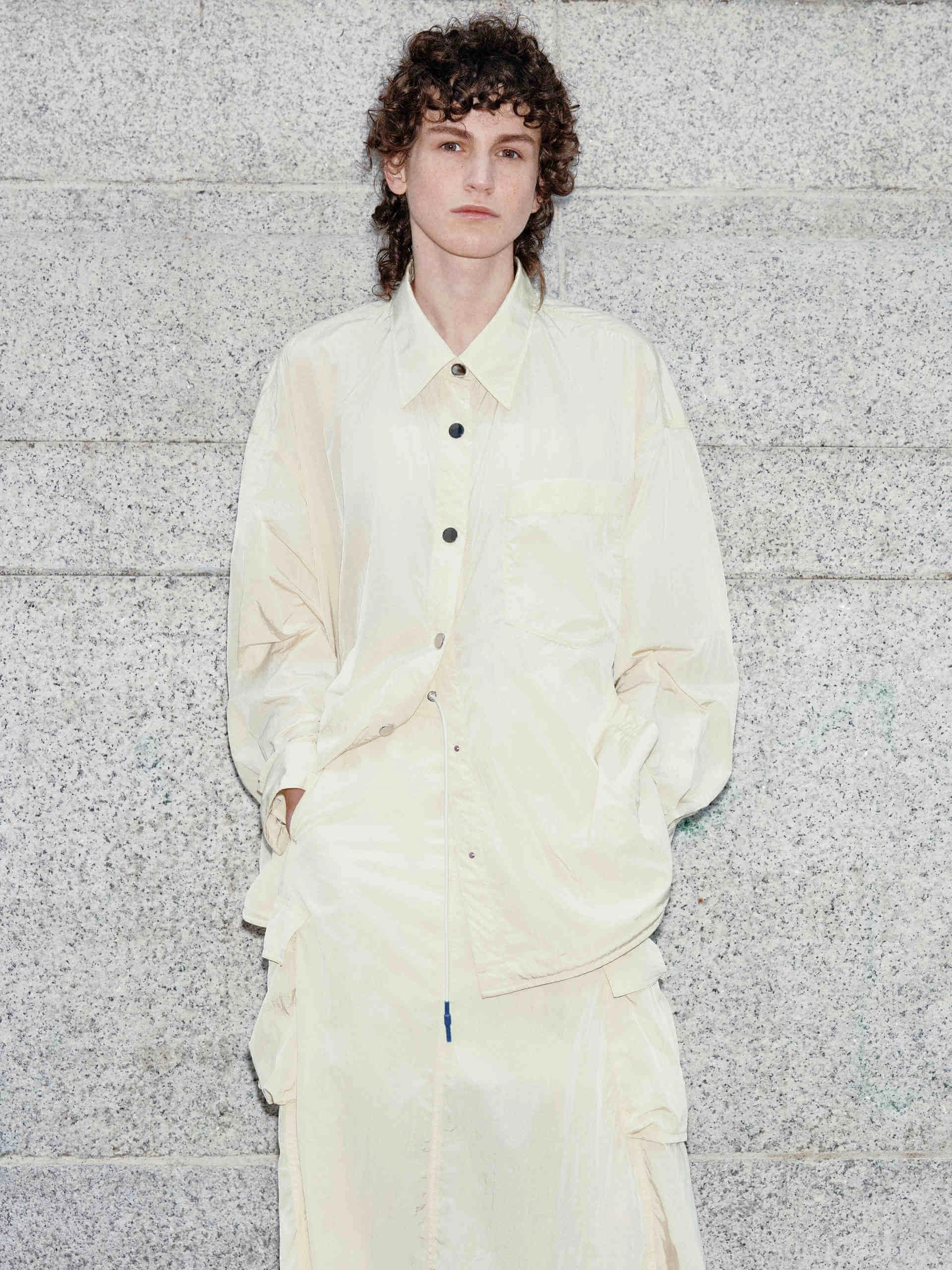 Button Closure Shirt Jacket