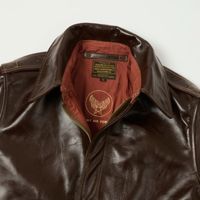 Buzz Rickson's A-2 'Rough Wear' Leather Flight Jacket - Brown Buzz Rickson's A-2 'Rough Wear' Leather Flight Jacket - Brown
