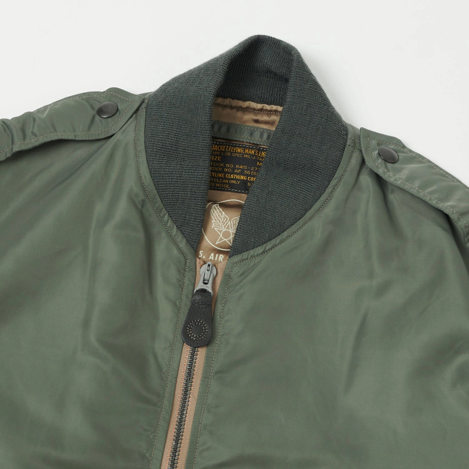 Buzz Rickson's L-2B 'Skyline' Light Weight Flight Jacket - Olive