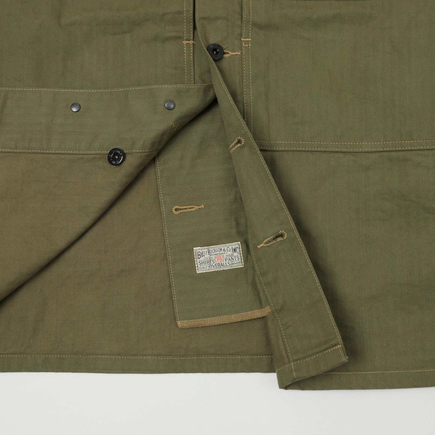 Buzz Rickson's M-1944 Herringbone Utility Jacket - Olive