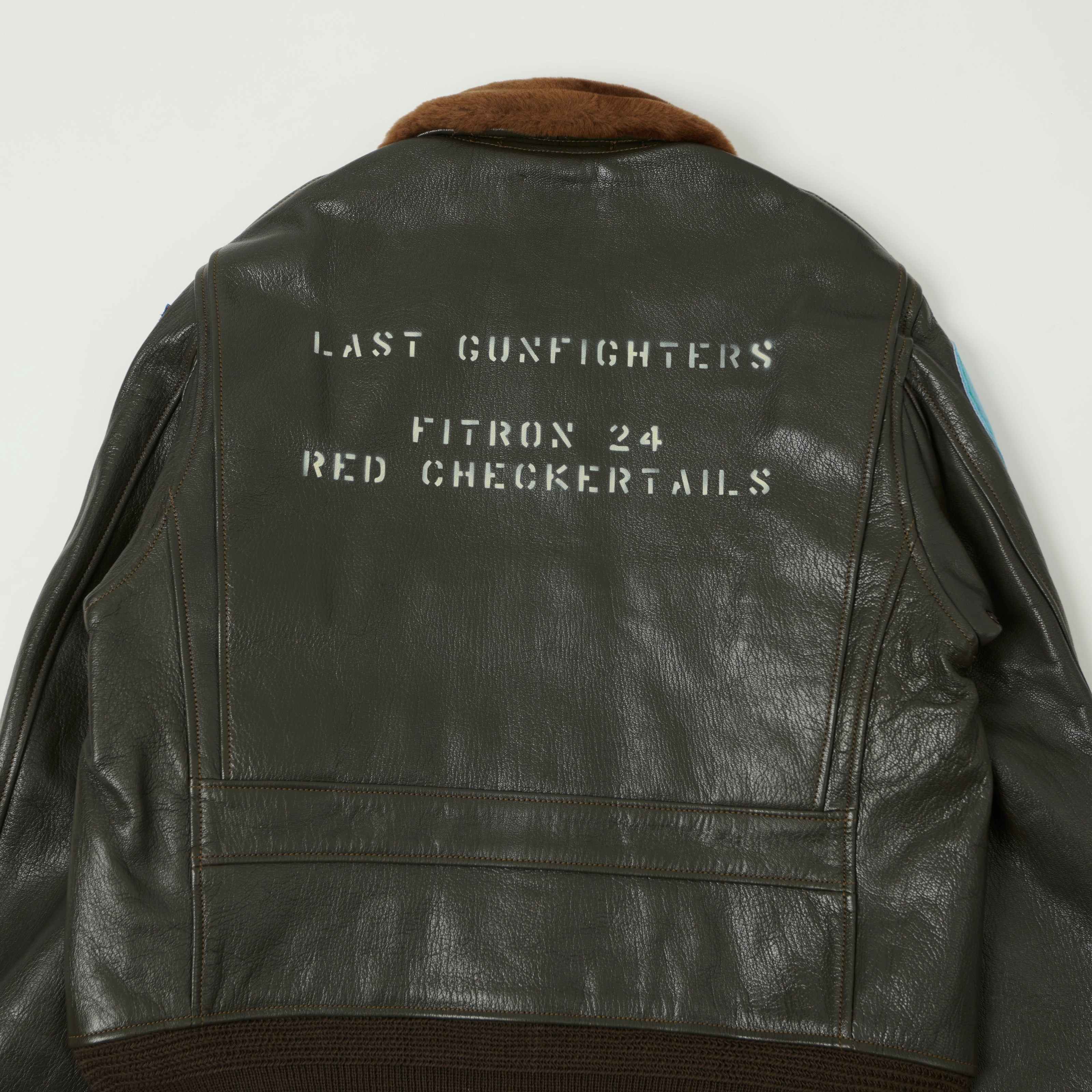 Buzz Rickson's Pritzker & Sons 'Last Gunfighters' Leather G-1 Flight Jacket - Grey Brown