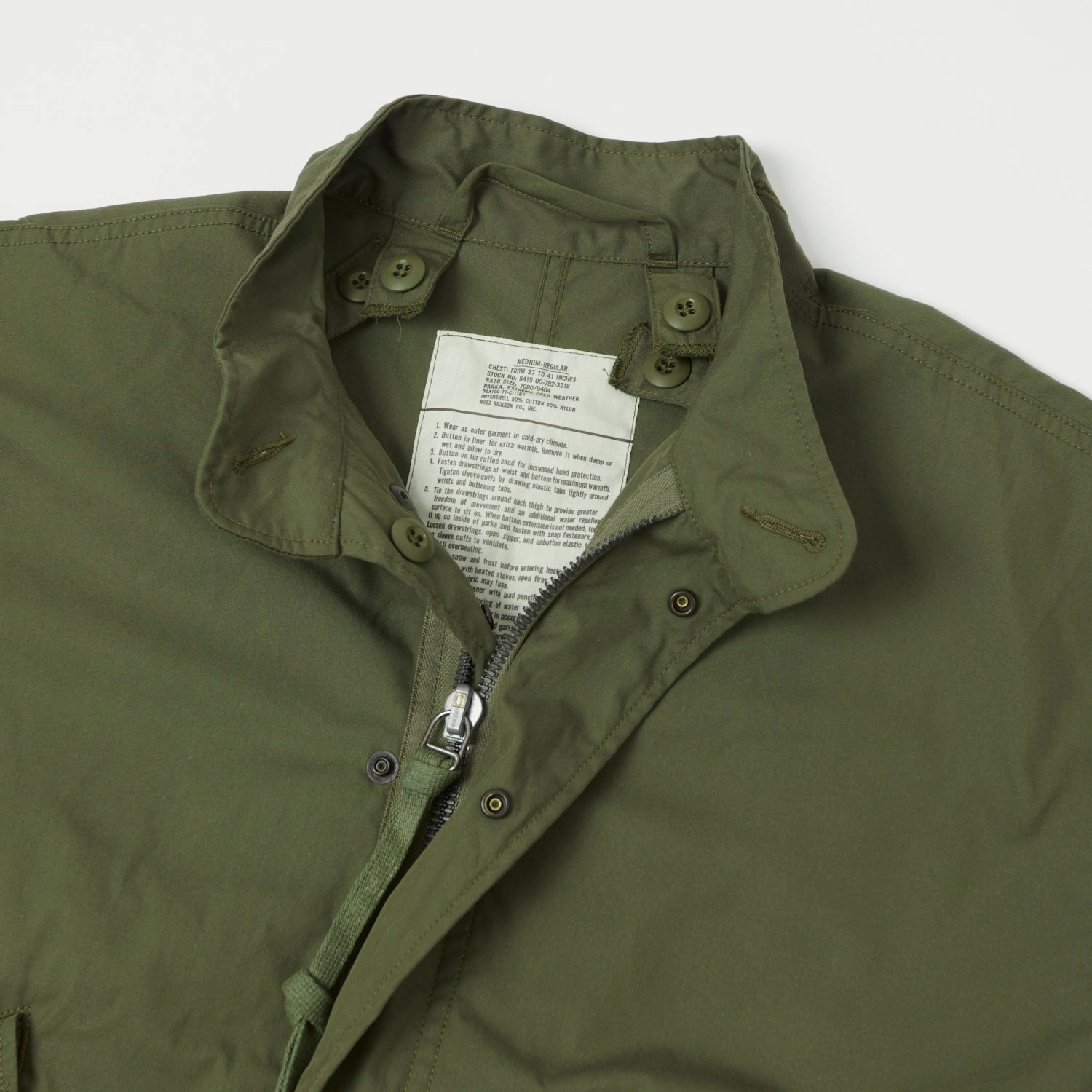 Buzz Rickson's U.S. Army M-65 Cold Weather Parka - Olive Drab