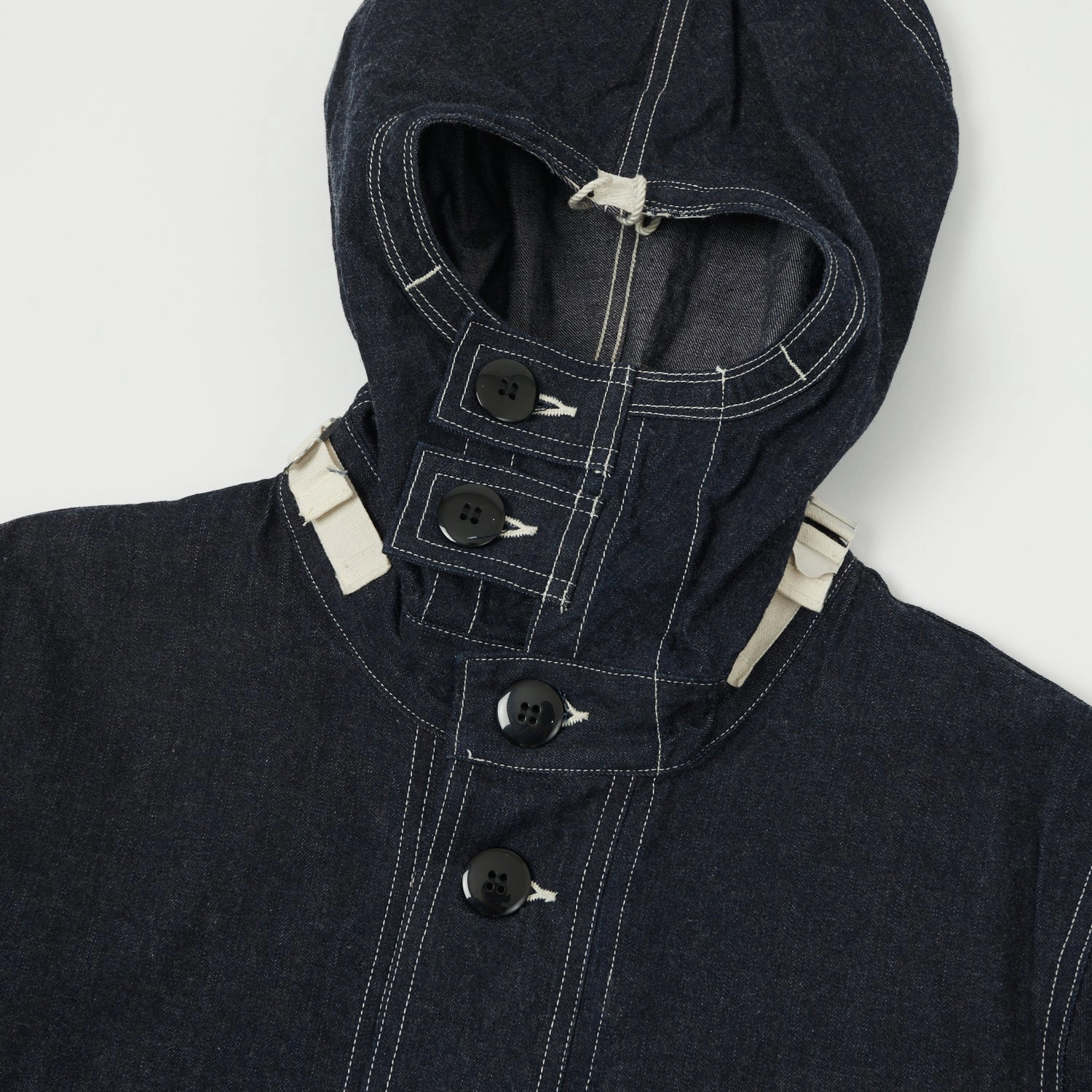 Buzz Rickson's U.S. Navy Denim Hooded Pullover Jacket - Indigo
