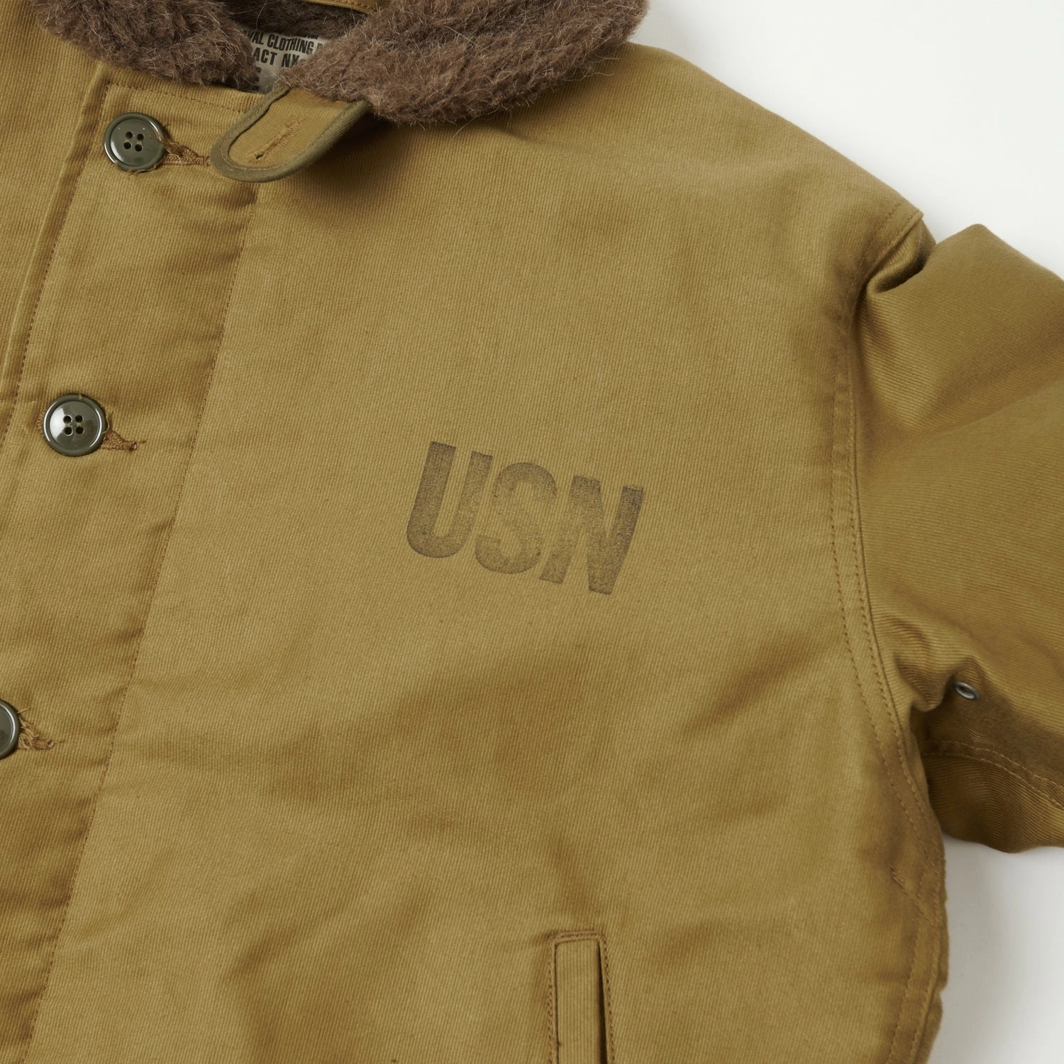 Buzz Rickson's U.S. Navy N-1 Deck Jacket - Khaki Demotex