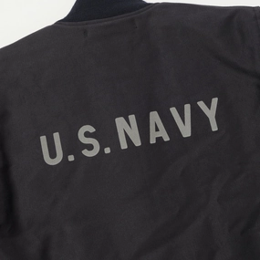 Buzz Rickson's U.S. Navy Zip Through Deck Jacket - Navy Demotex