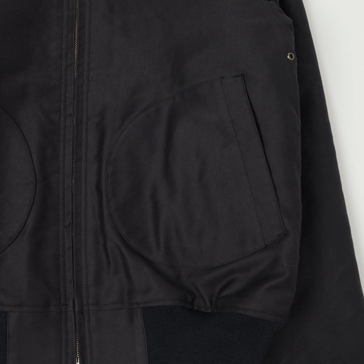 Buzz Rickson's U.S. Navy Zip Through Deck Jacket - Navy Demotex