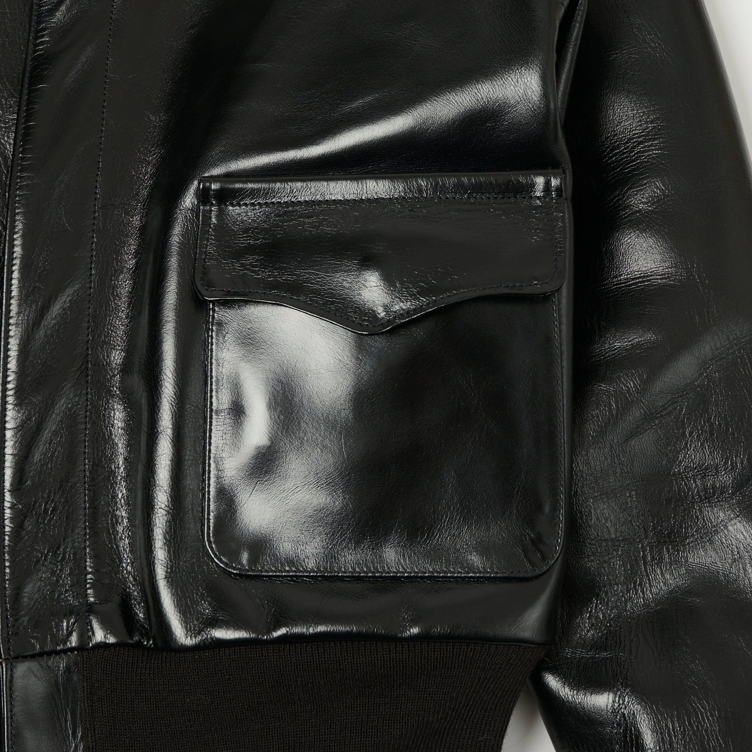 Buzz Rickson's x William Gibson A-2 Rough Wear Leather Flight Jacket - Black