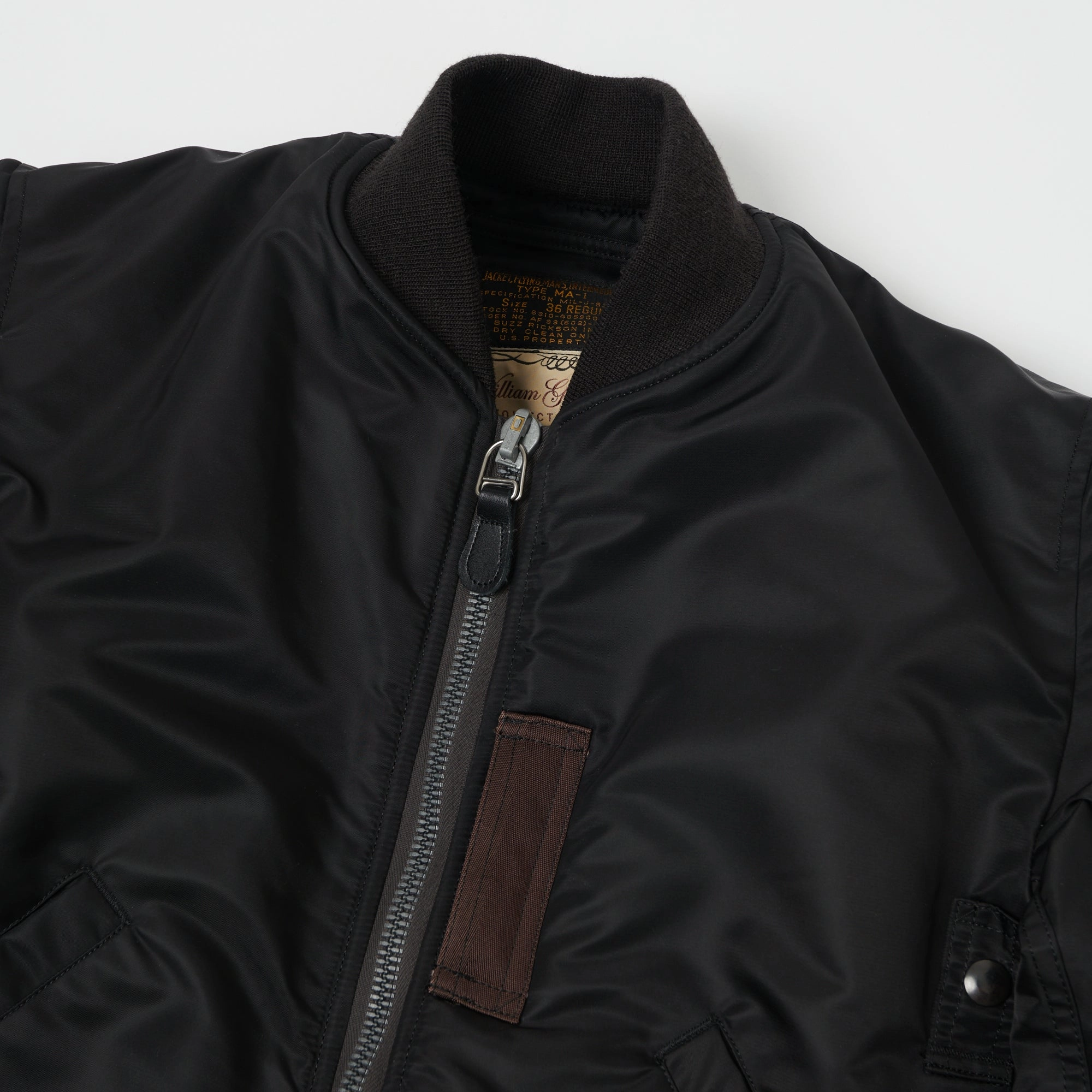 Buzz Rickson's x William Gibson MA-1 Flight Jacket 'Regular' - Black