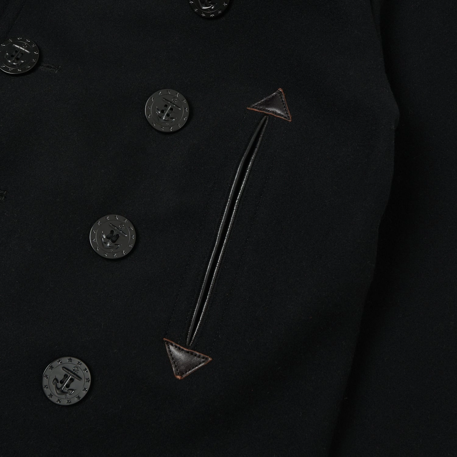 Buzz Rickson x William Gibson U.S. Navy Pea Coat - Black