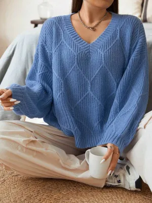 Cable Knit Plus Long Sleeve Sweater